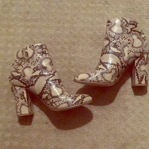 Snake Print Booties